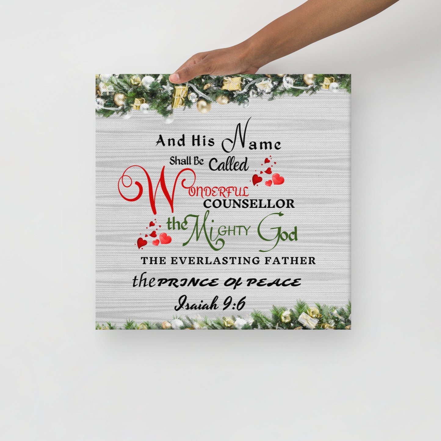 Isaiah 9:6 Thin canvas, Christmas thin canvas, scripture thin canvas