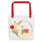 Love Tote bag, SoS 1:2 tote bag, Scripture bag, Christian girl tote bag, Lover of Jesus tote bag, Song of Solomon 1:2 tote bag, Beautiful Tulip bag, Flower tote bag, Summer bag, Student  tote bag,