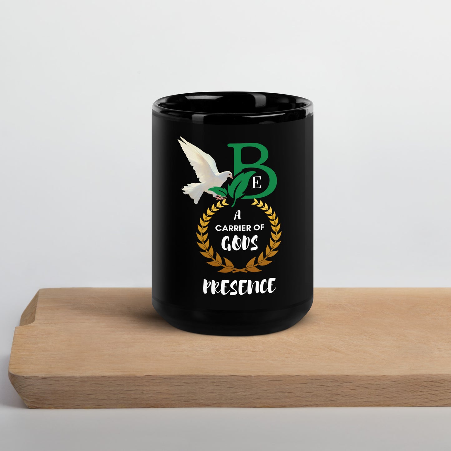 Gods Presence mug, Black Glossy Mug, Scripture mug, Christian Mug, Beautiful Mug, Gift for Him, Fathers day Mug