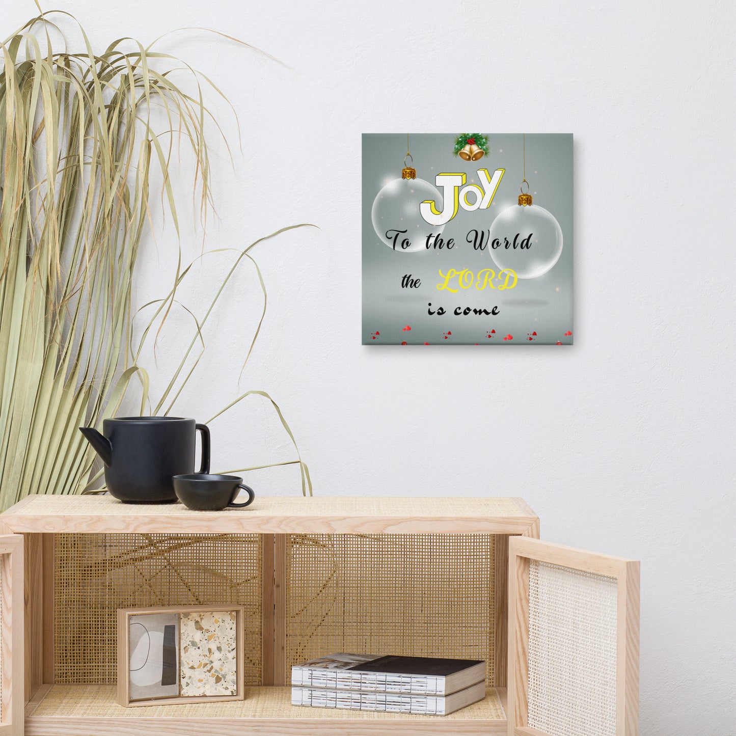 Joy to the world Canvas, Christmas canvas, scripture canvas