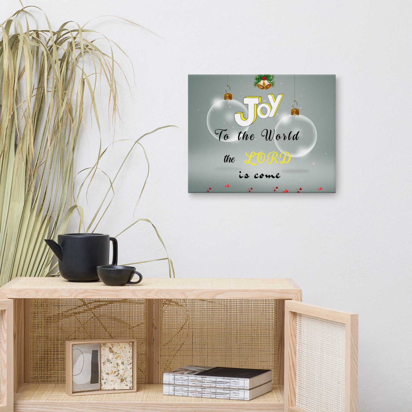 Joy to the world Canvas, Christmas canvas, scripture canvas