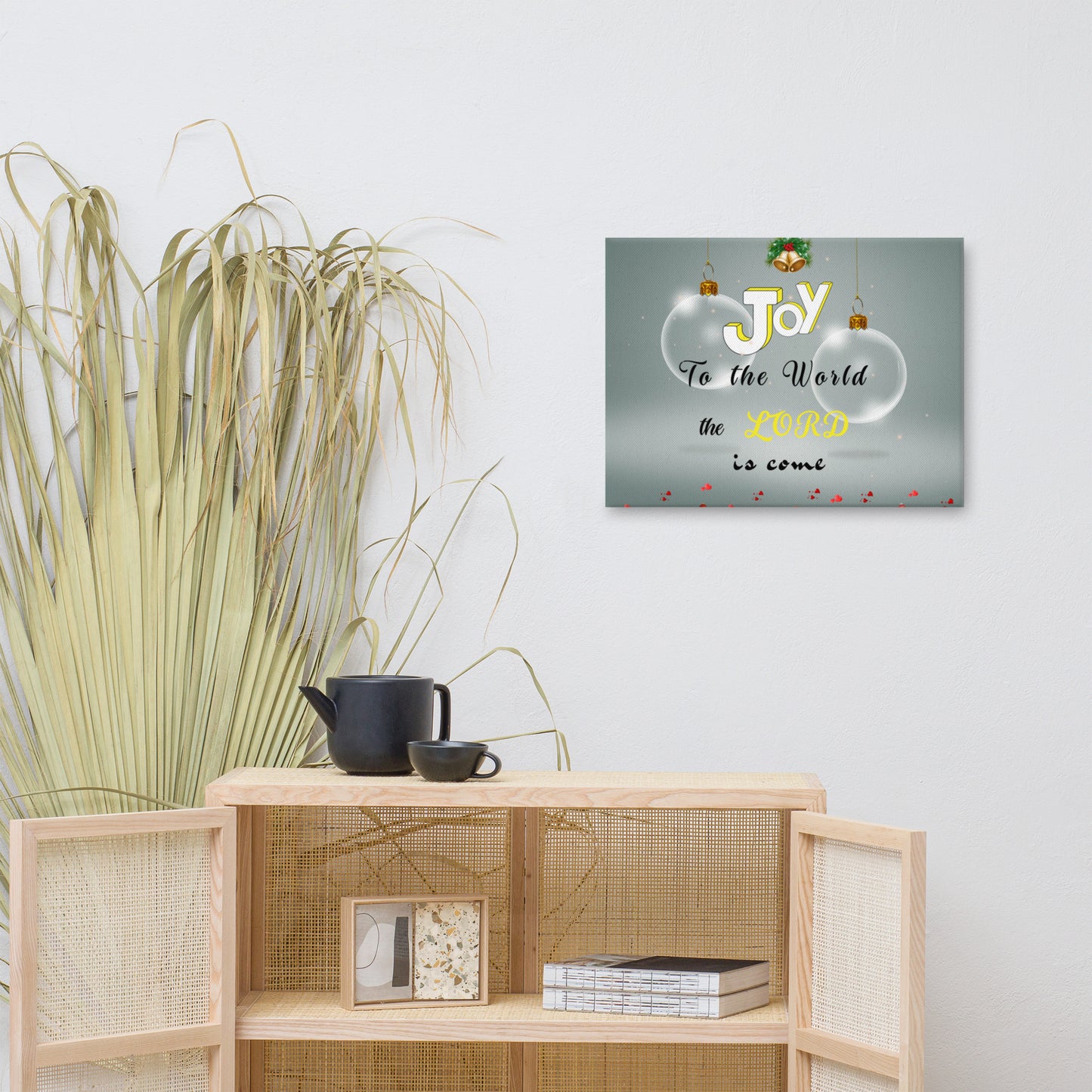 Joy to the world Canvas, Christmas canvas, scripture canvas