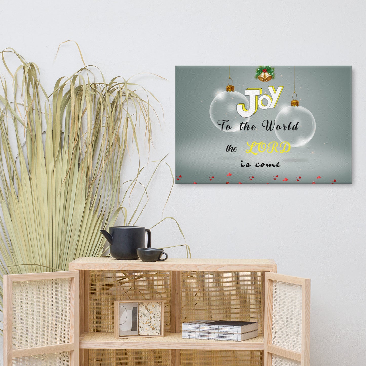 Joy to the world Canvas, Christmas canvas, scripture canvas