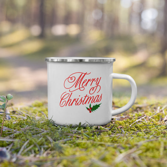 Merry Christmas Mug, Beautiful white Holiday mug,