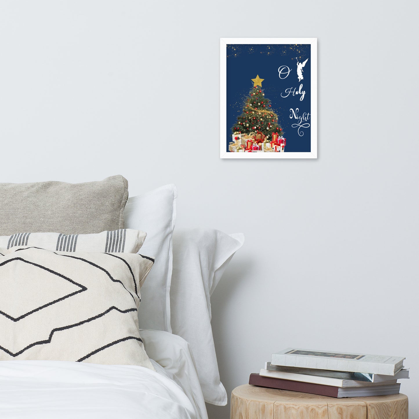 Framed poster o holy night, Christmas deco, holiday shopping