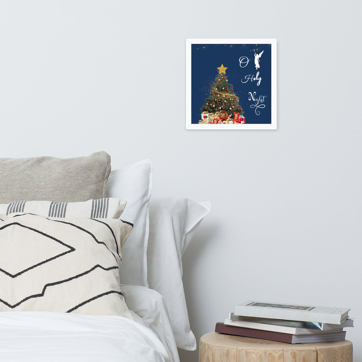 Framed poster o holy night, Christmas deco, holiday shopping