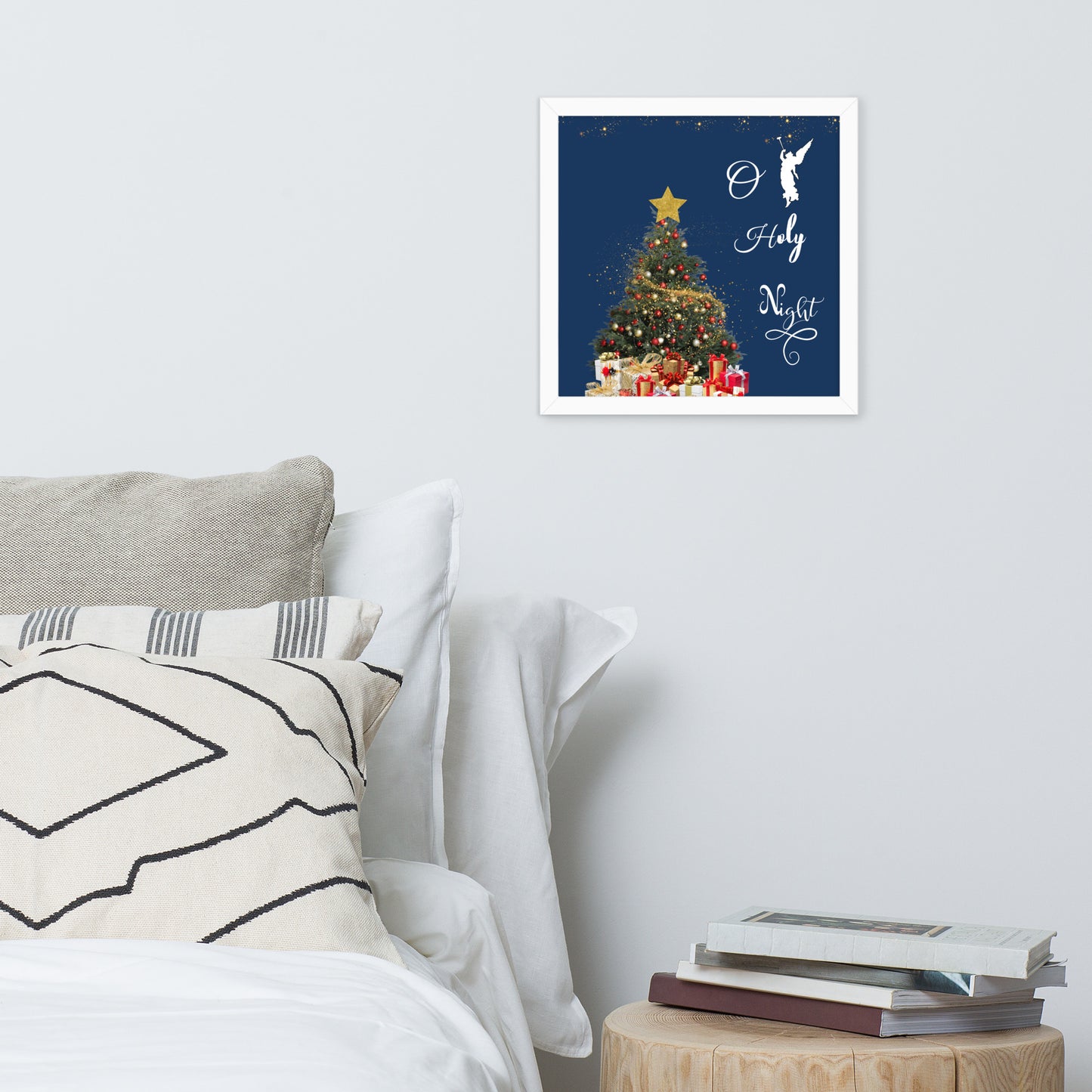 Framed poster o holy night, Christmas deco, holiday shopping