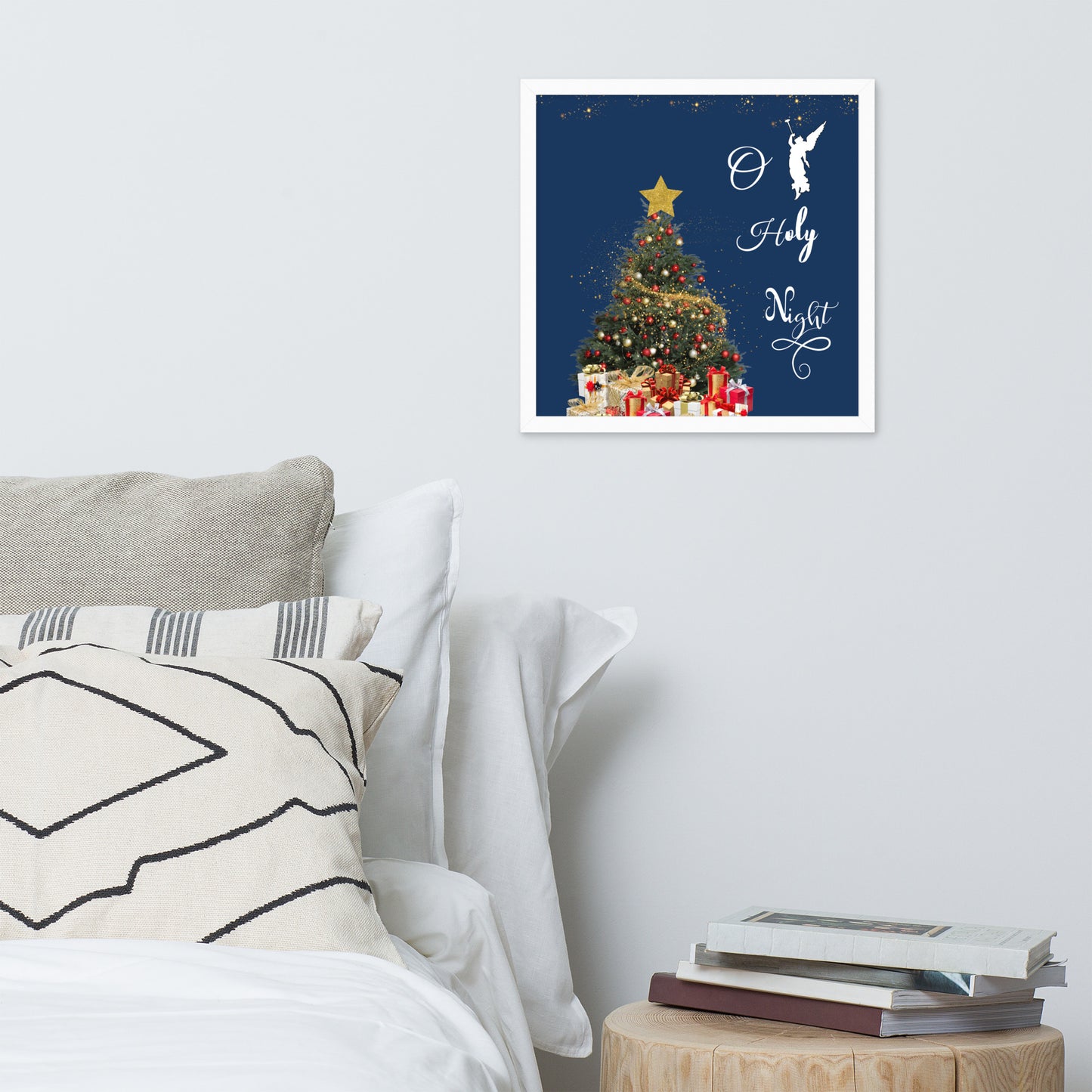 Framed poster o holy night, Christmas deco, holiday shopping