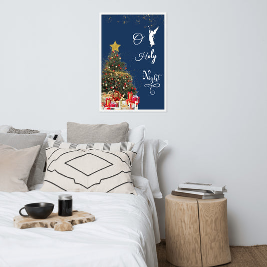 Framed poster o holy night, Christmas deco, holiday shopping