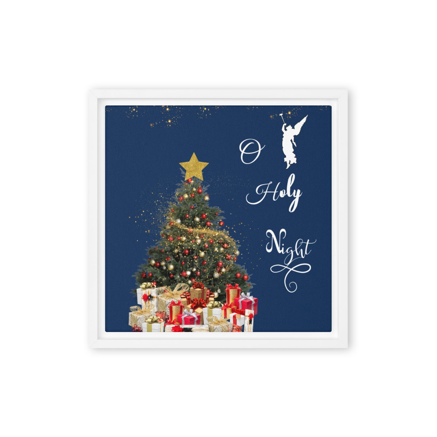 O holy night Framed canvas, Holiday deco canvas, Christian canvas, Christmas canvas