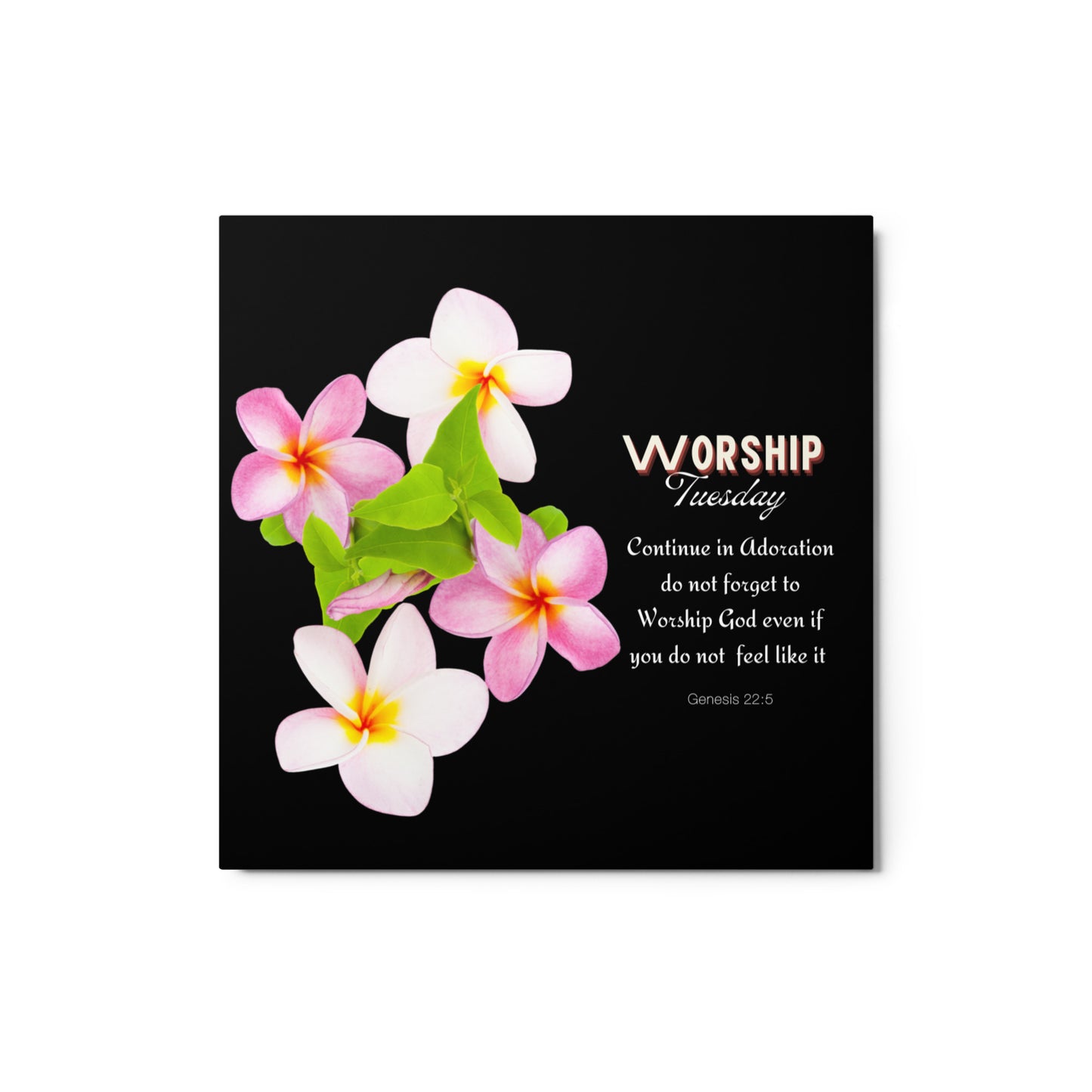 Worship Tuesday Metal prints, Scriptural Inspirational Wall Art, Genesis 22:5, Word of God, Genesis 22:5