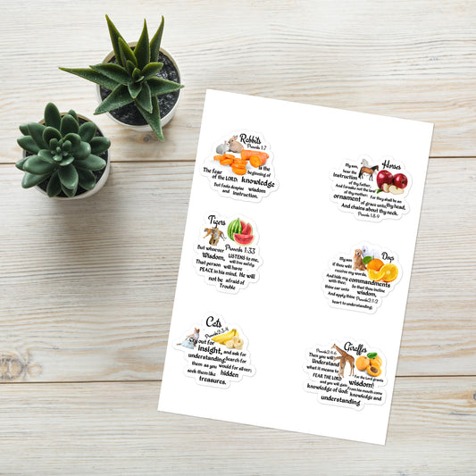 Proverbs Sticker sheet, Word of God stickers