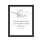 Love Scripture Framed photo paper poster, Love is the Perfection, Colossians 3:14,