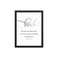 Love Scripture Framed photo paper poster, Love is the Perfection, Colossians 3:14,