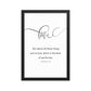 Love Scripture Framed photo paper poster, Love is the Perfection, Colossians 3:14,