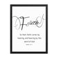 Faith Scripture Framed photo paper poster, Romans 10:17,
