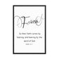 Faith Scripture Framed photo paper poster, Romans 10:17,
