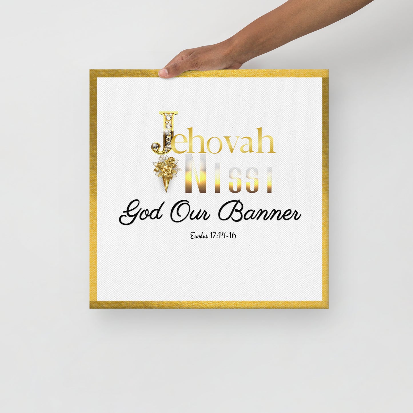 Jehovah Nissi Thin canvas, God Our Banner Canvas, Exodus 17:14-16