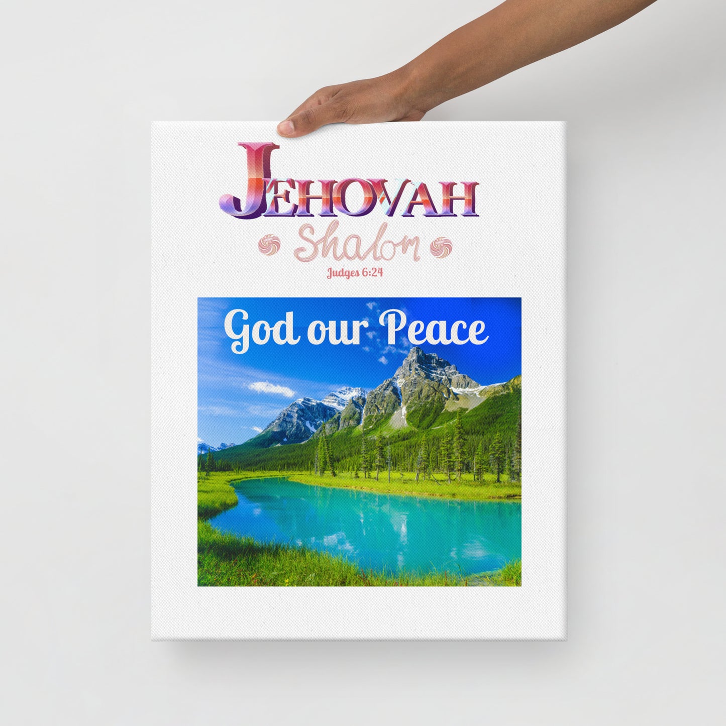 Jehovah Shalom Thin canvas, Judges 6:24 Canvas, Names of God Canvas, God our Peace Canvas