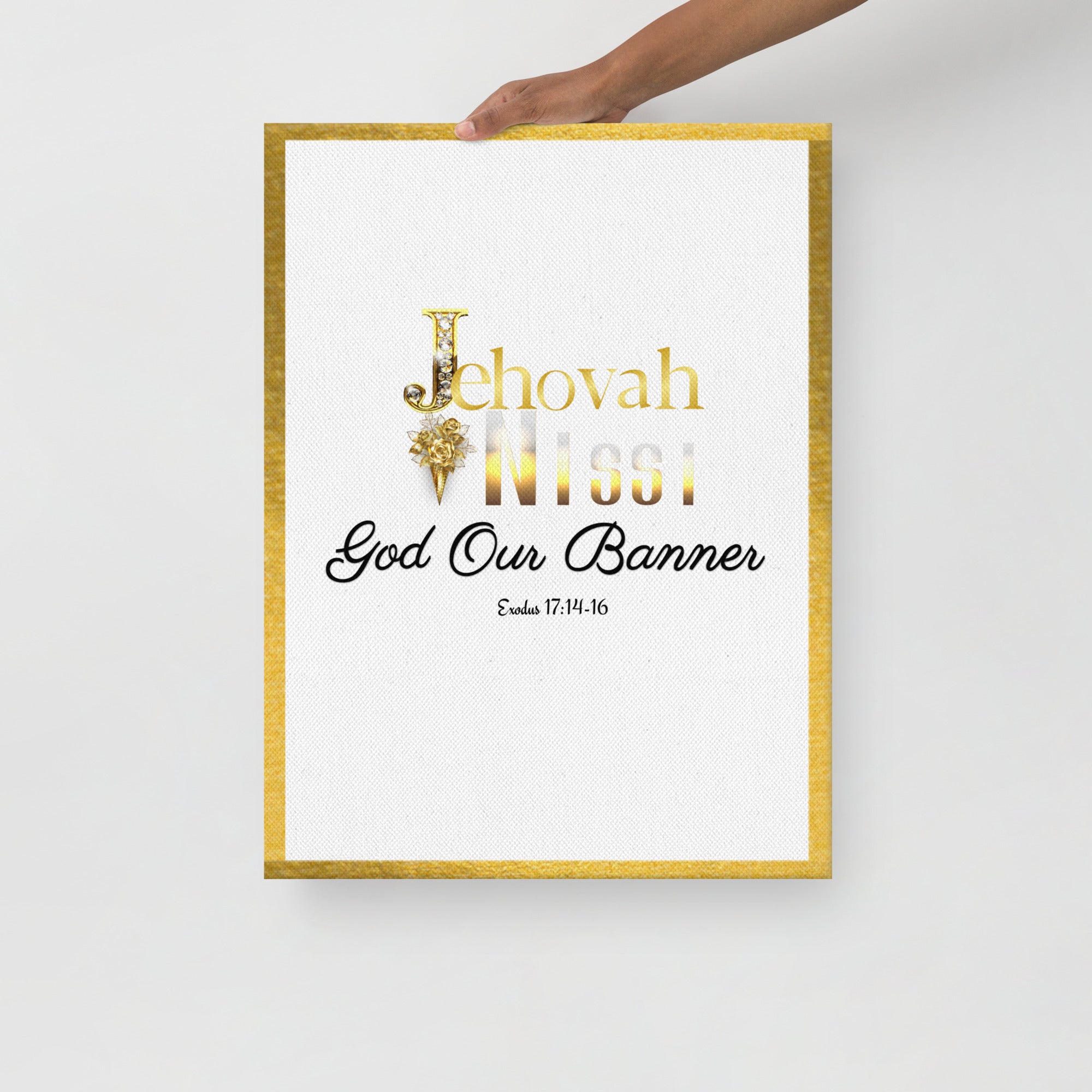 Jehovah Nissi Thin canvas, God Our Banner Canvas, Exodus 17:14-16 ...