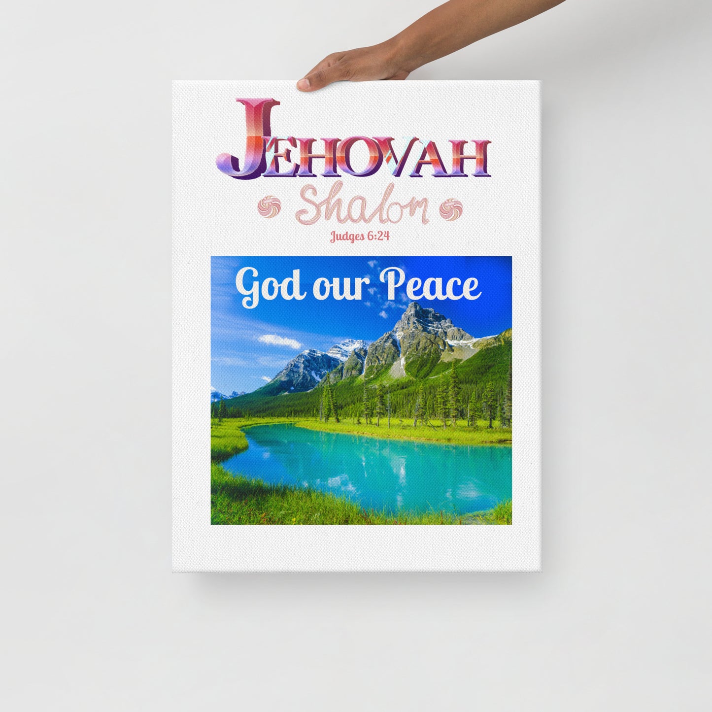 Jehovah Shalom Thin canvas, Judges 6:24 Canvas, Names of God Canvas, God our Peace Canvas