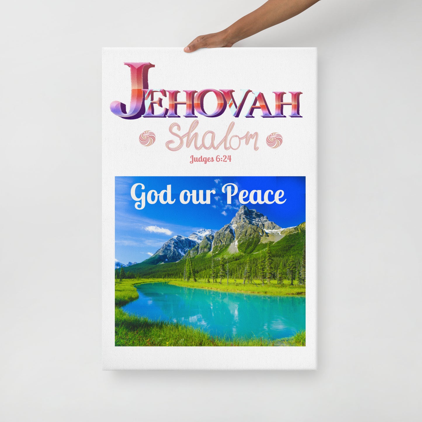 Jehovah Shalom Thin canvas, Judges 6:24 Canvas, Names of God Canvas, God our Peace Canvas