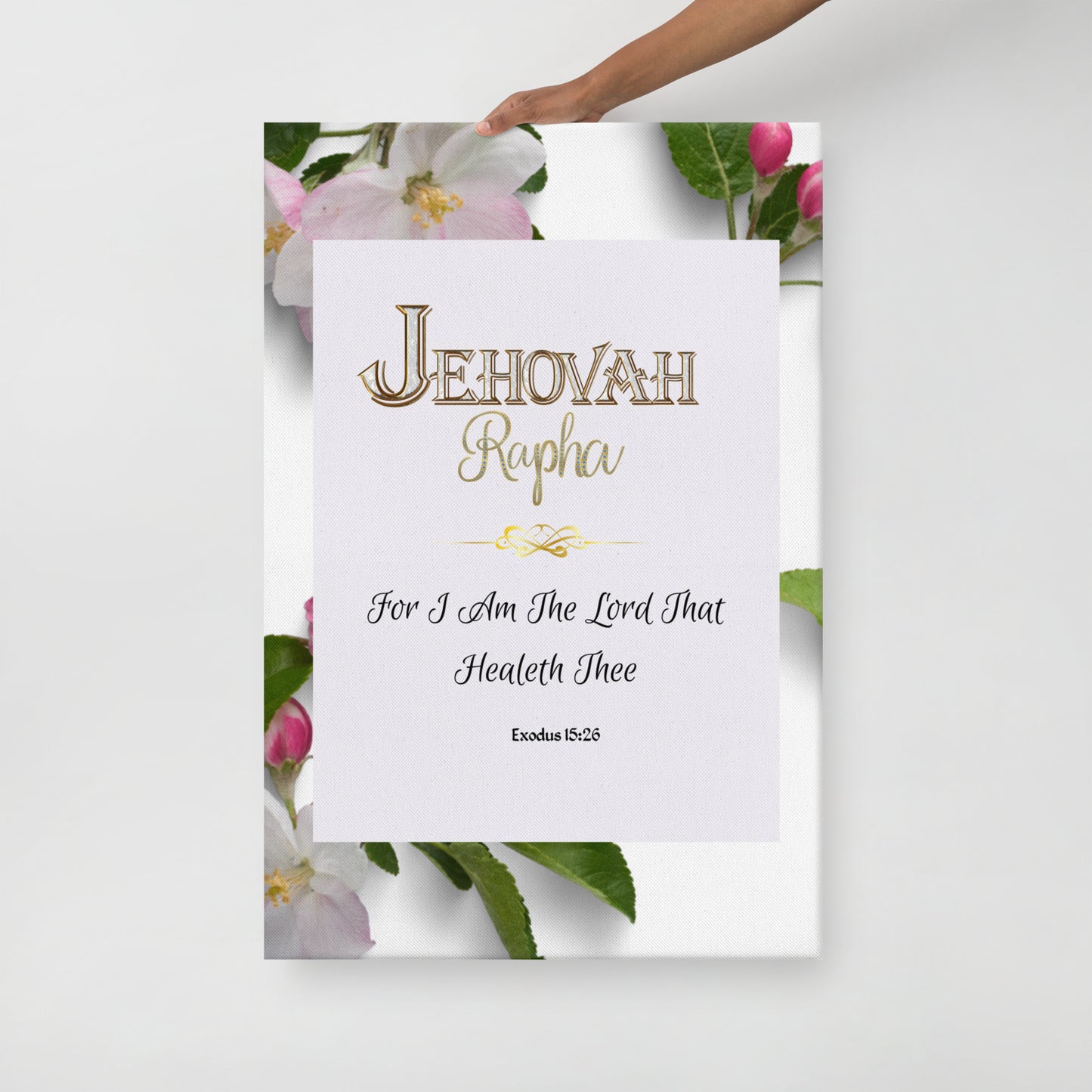 Jehovah Rapha Thin canvas, Healing Canvas, Exodus 15:26 Canvas, Name of God Canvas