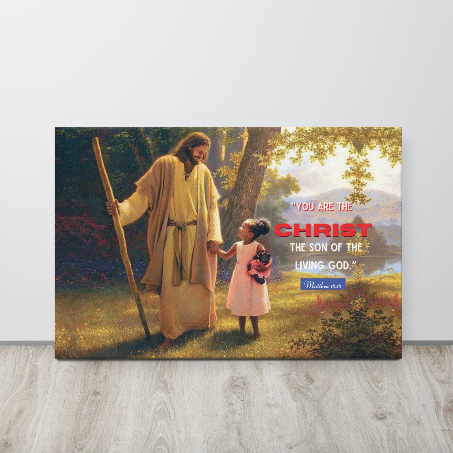 You are the Christ Christian Thin canvas, the Word of God canvas. Matthew 16:16 canvas,