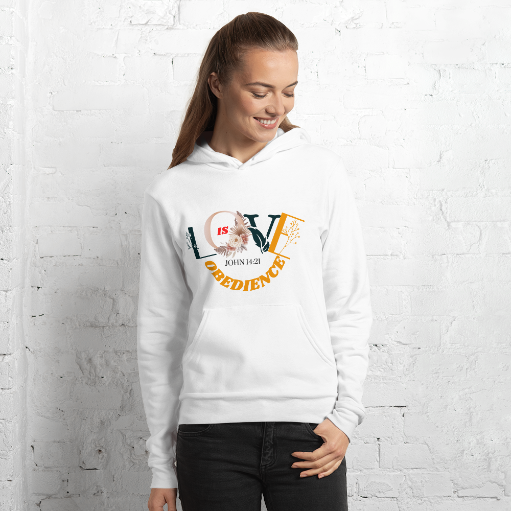 Love is Obedience Hoodie, Unisex hoodie, John 14:21 Hoodie, Scripture Hoodie, Christian Hoodie,