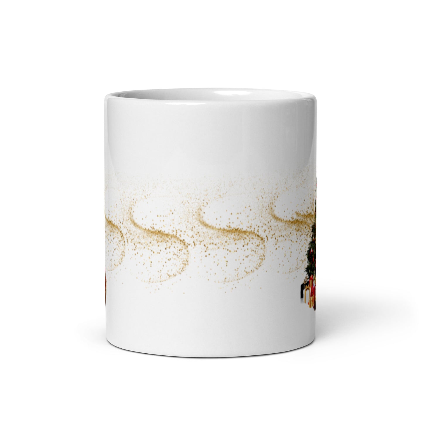 White Christmas Tree mug, beautiful coffee mug