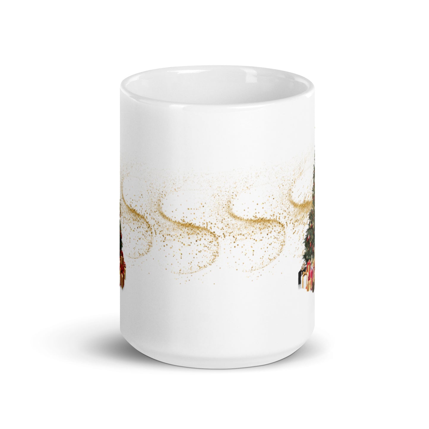 White Christmas Tree mug, beautiful coffee mug