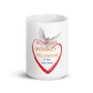 White glossy mug, mug 11oz, beautiful mug gift, 15oz white mug, mug gift for mum, anniversary gift,